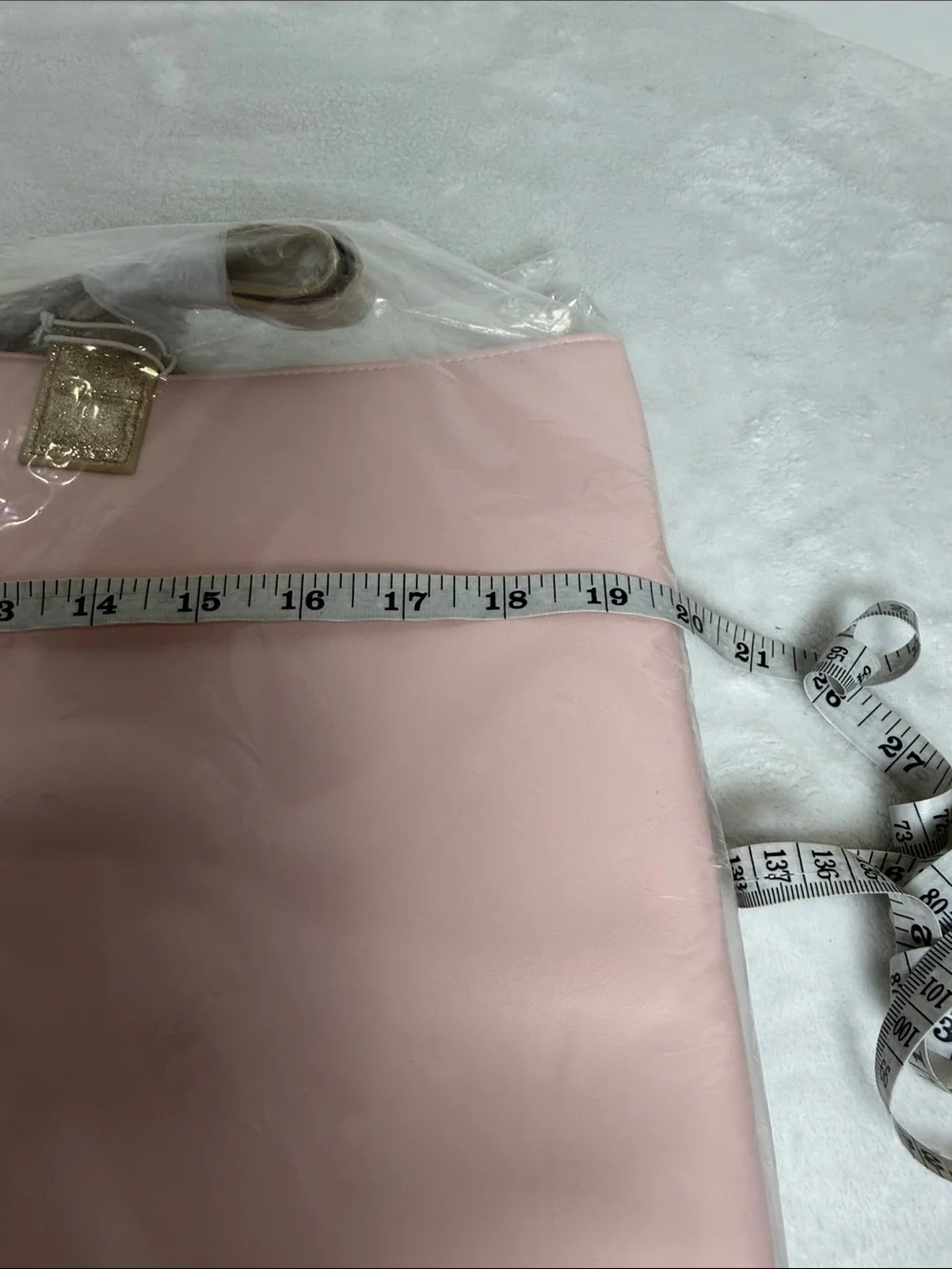 Jimmy Choo Pink Tote with Gold Glitter Trim